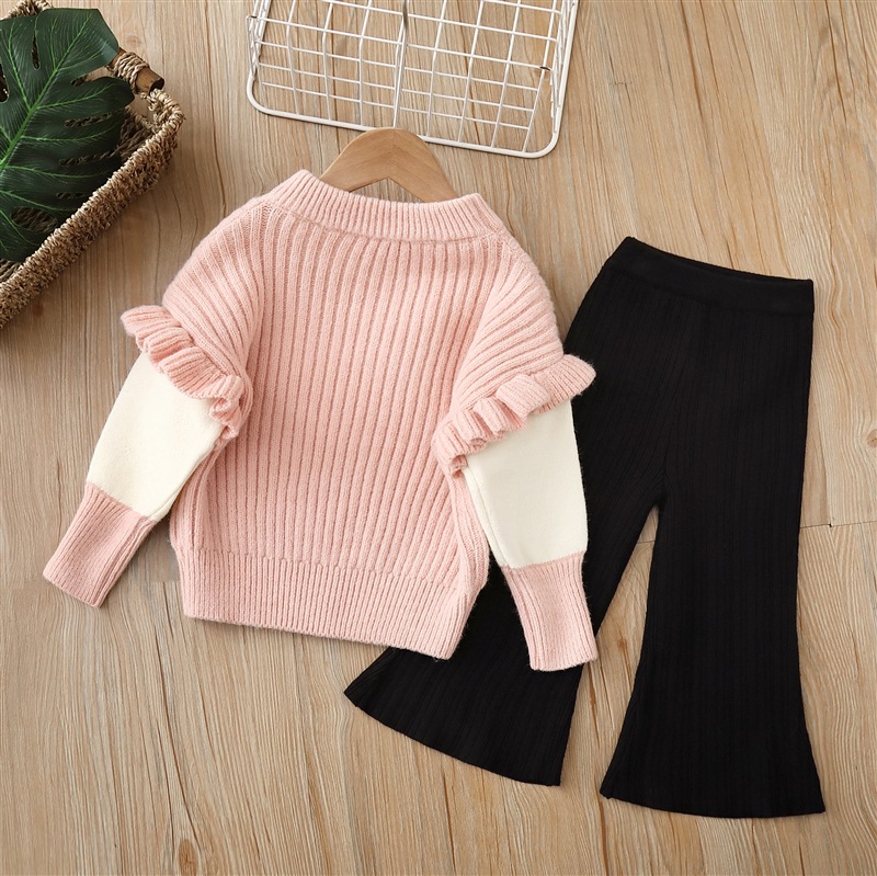Childrens Two-Piece Knitted Set With Round Neck photo 4