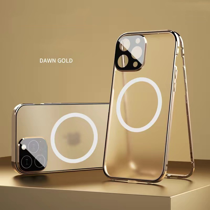 New Phone Case Magsafe Magnetic All-inclusive Double-sided Glass Anti-fall Shell photo 3