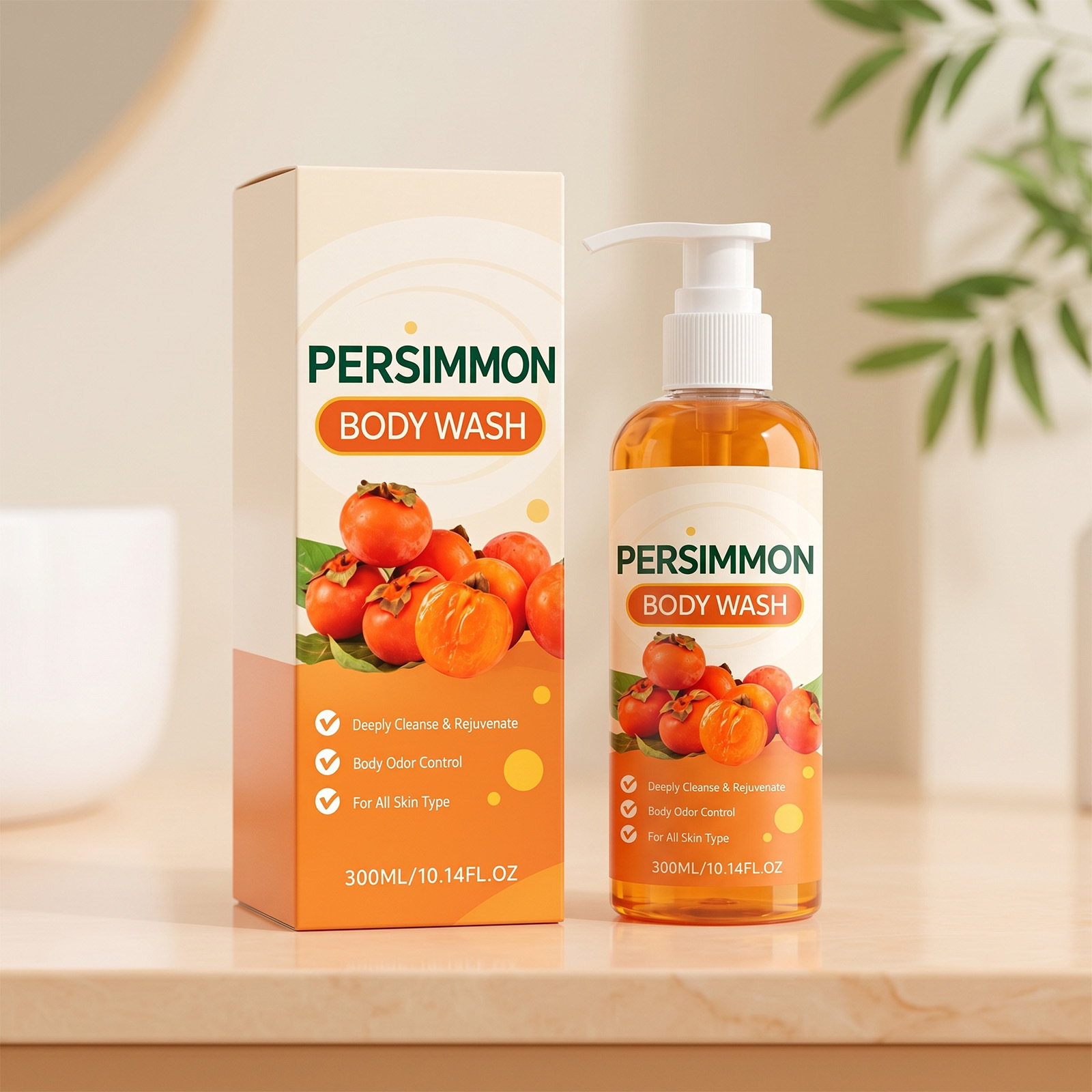Persimmon Body Wash Fresh And Gentle Cleanses The Entire Body photo 1