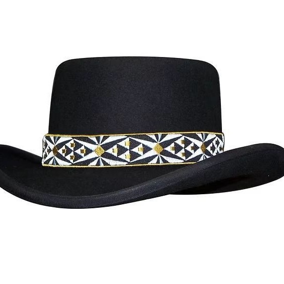 Braided Ribbon Decorated Pure Wool Felt Hat photo 5