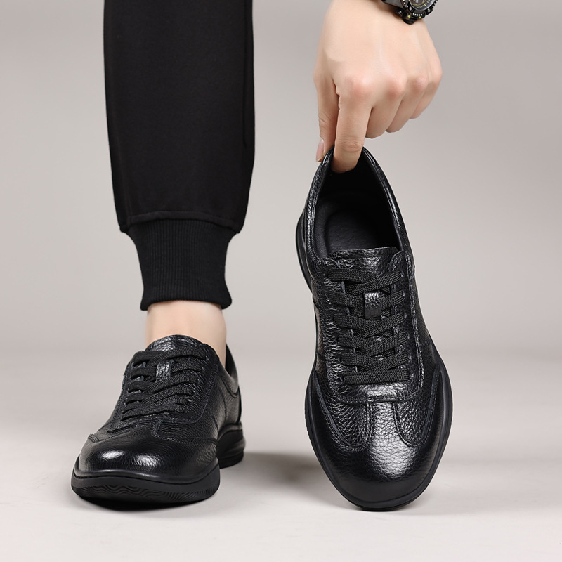 Mens Casual Leather Shoes Breathable Genuine Leather Shoes For Men photo 6