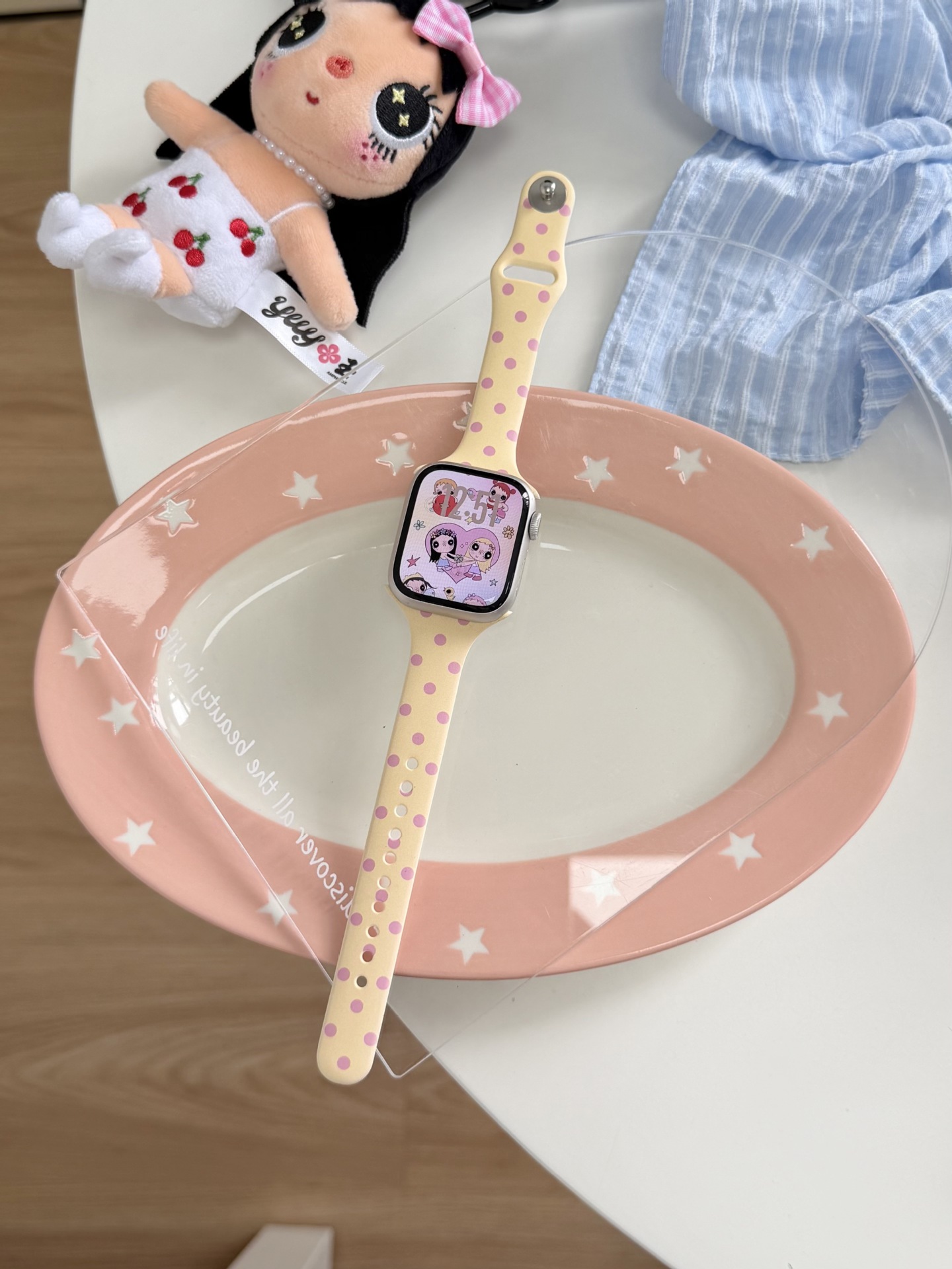 Polka-Dot Macaron Silicone Thin Watch Strap photo 7