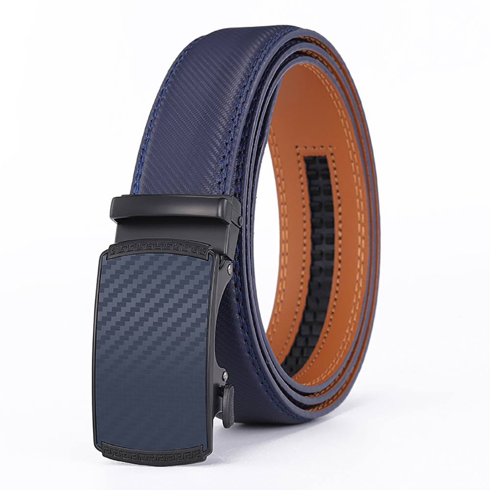 Mens Second-layer Leather Belt With Automatic Buckle photo 4