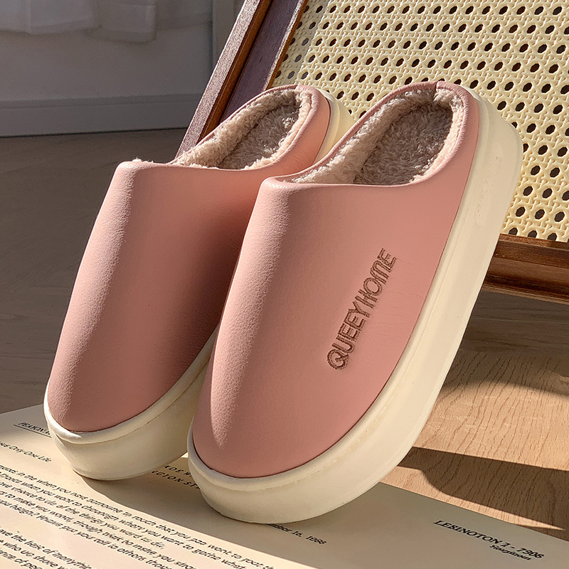Warm Plush Slippers Waterproof And Non-slip Cotton Slippers For Home Use photo 5