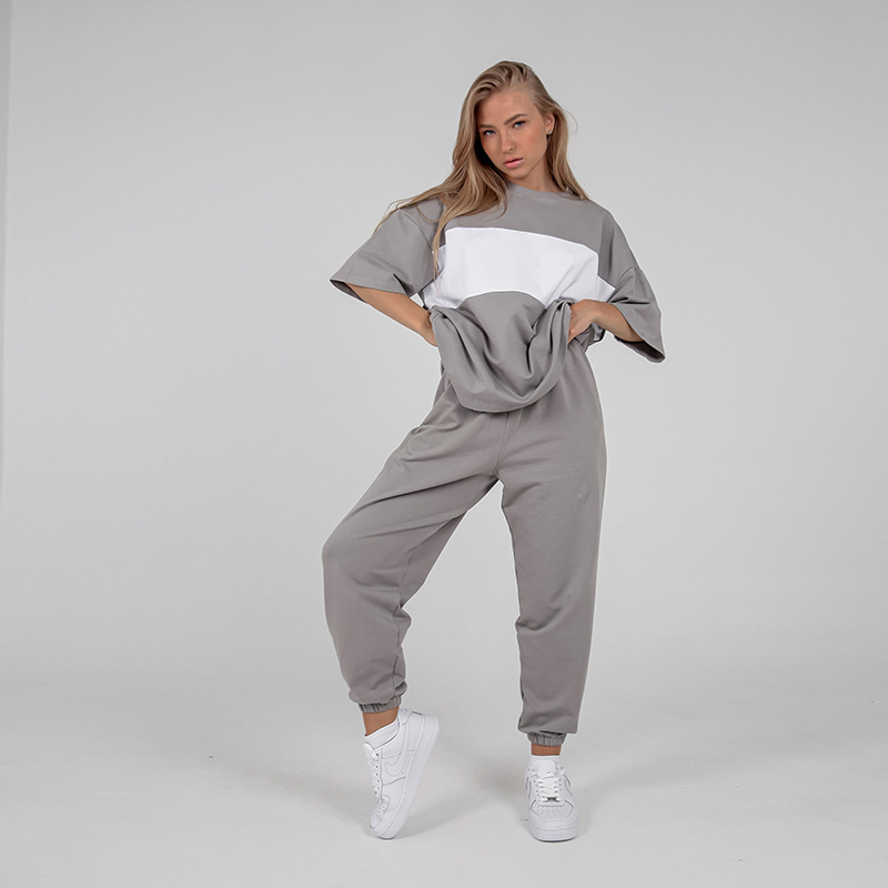 Round-neck Short-sleeve T-shirt Sports One-piece Set photo 8