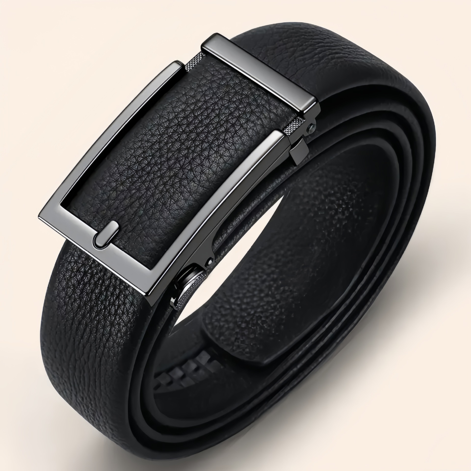 Men's Inward-folding Casual All-match Genuine Leather Belt photo 1