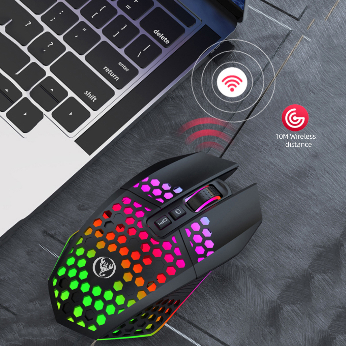 T500 Hole Mouse 24G Illuminated Rechargeable Wireless Mouse photo 2