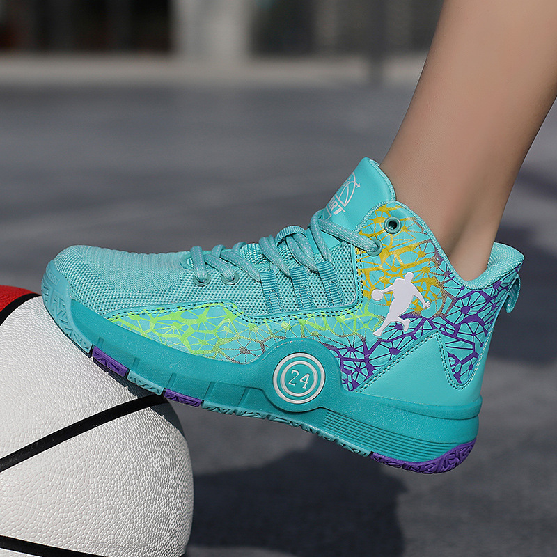 Boys Mesh Breathable Durable Casual Basketball Sneakers photo 2