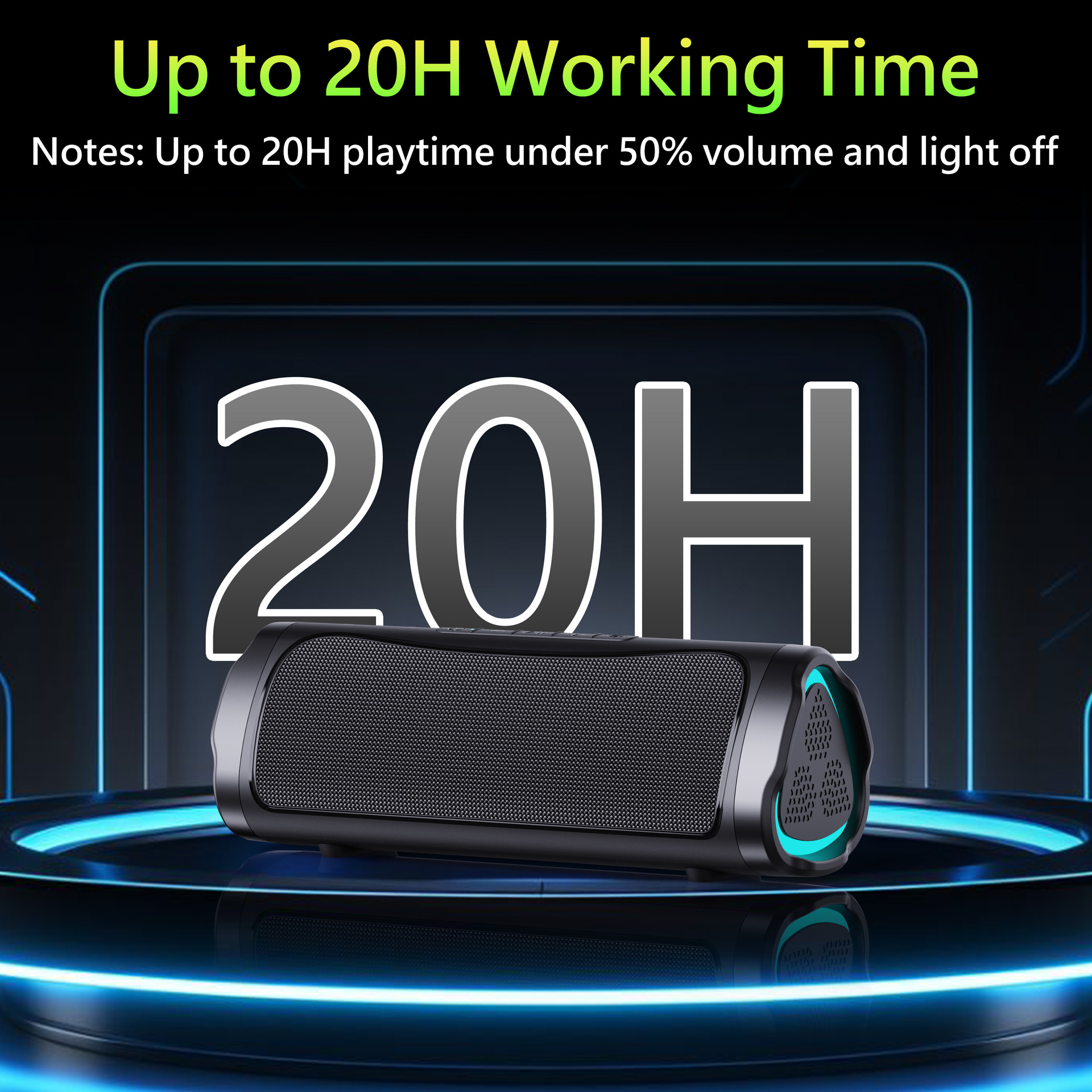 Outdoor Portable Waterproof Speaker With Light photo 1