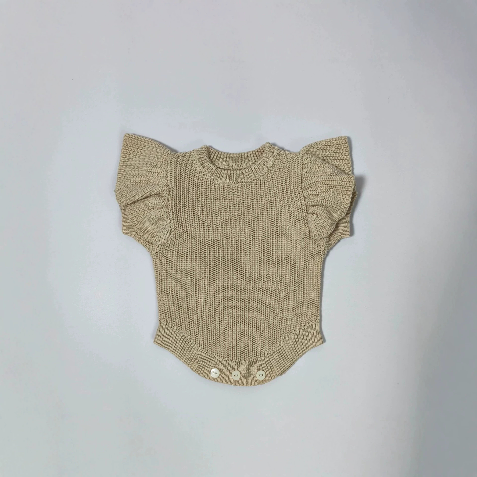 Instagram-style Baby Knitted Romper Autumnwinter Pure Cotton Warm Onesie photo 2