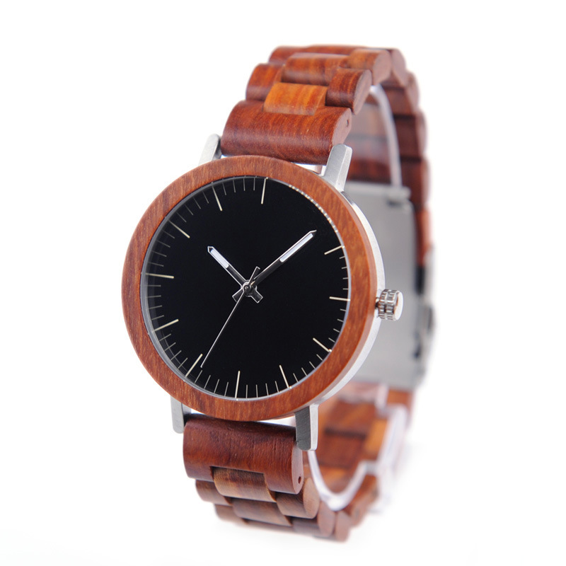 Simple Classic Wooden Analog Quartz Watch photo 4