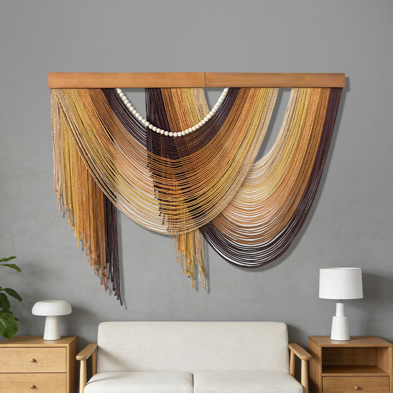 Nordic Cotton Rope Tassel Tapestry Hand-woven photo 1