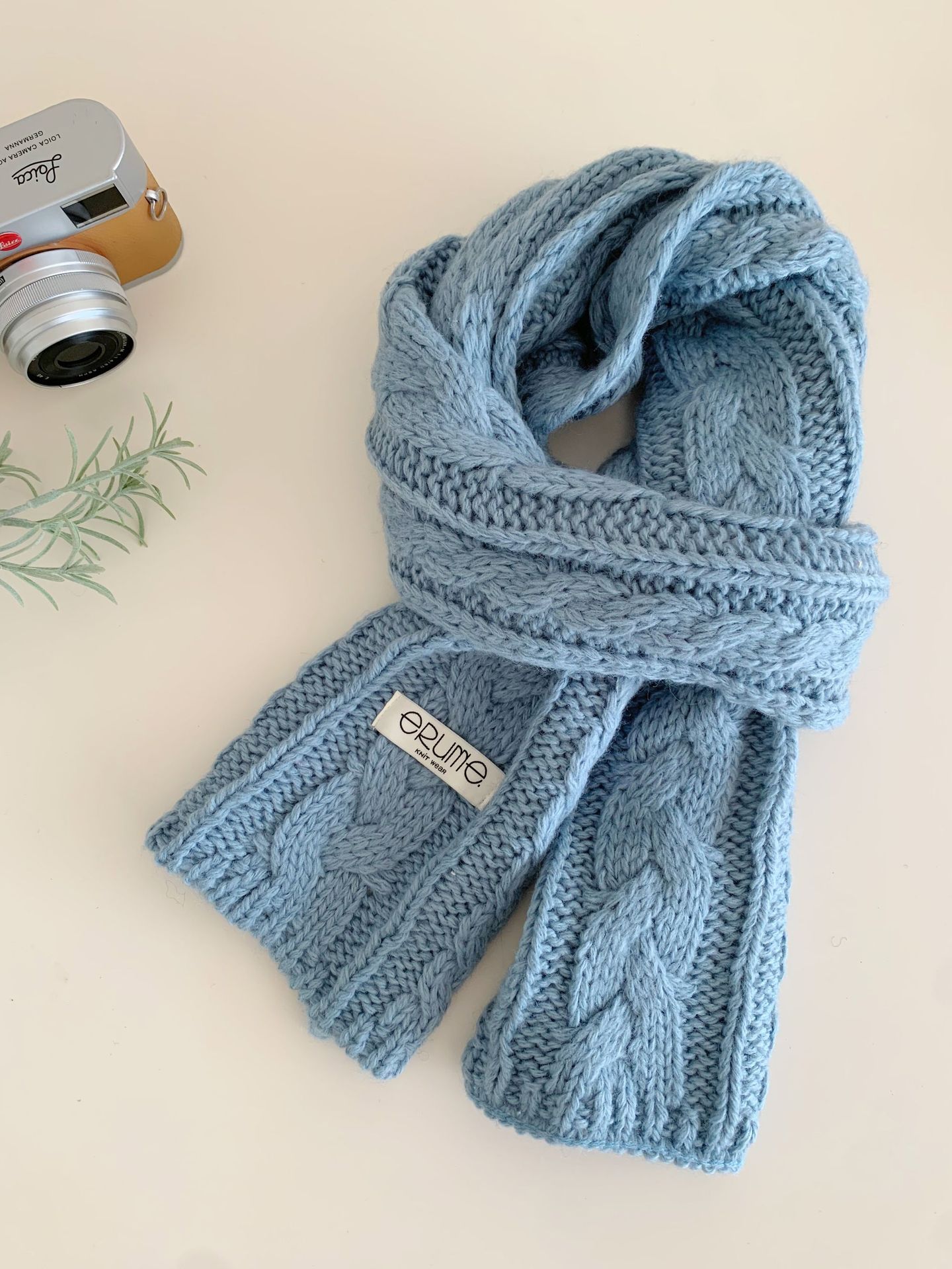 Herringbone Knit Scarf For Women photo 3