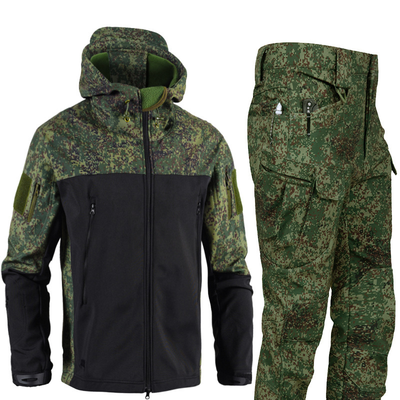 New Second-generation Spliced Sharkskin Windproof Jacket And Pants Set photo 4