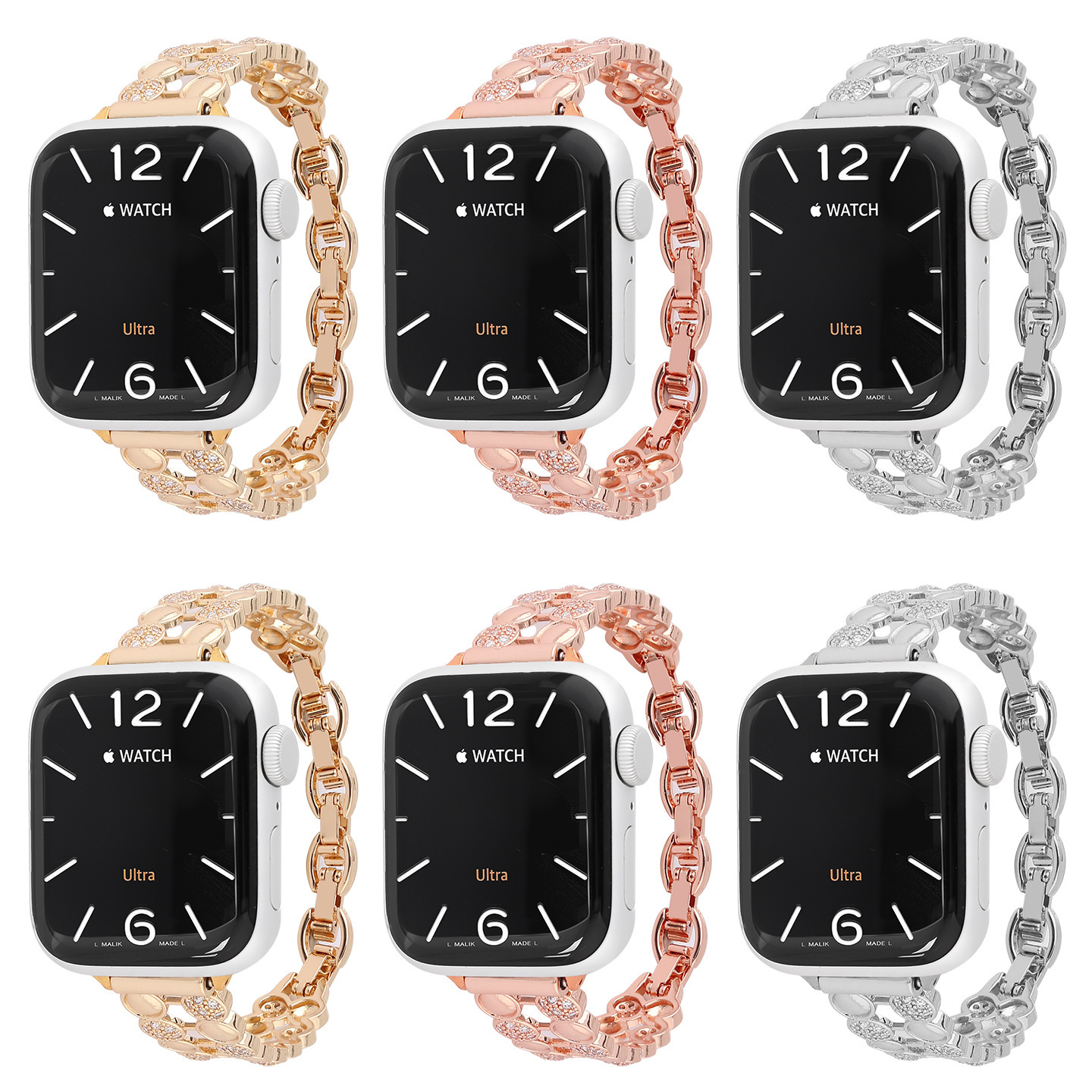 Fashionable Pure Copper Crushed-crystal Watch Strap photo 7