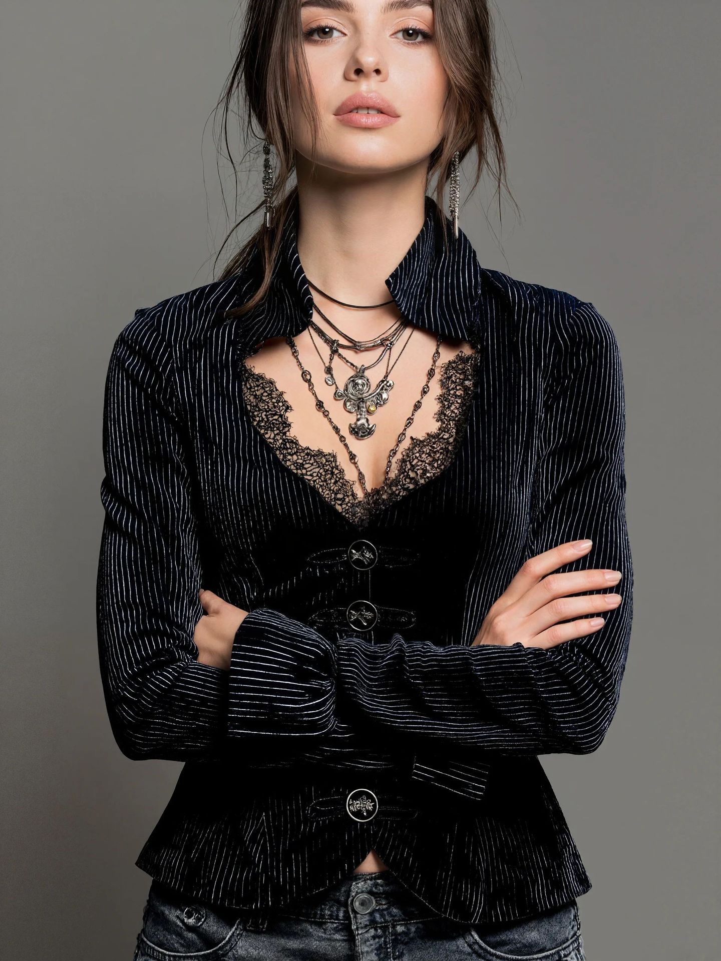 Women's V-neck Slim-fit Long-sleeve Top New Style photo 7