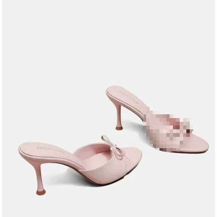 Stiletto-heeled Open-toe High Heels With Bow Detail Summer French-style Sandals For Women photo 3
