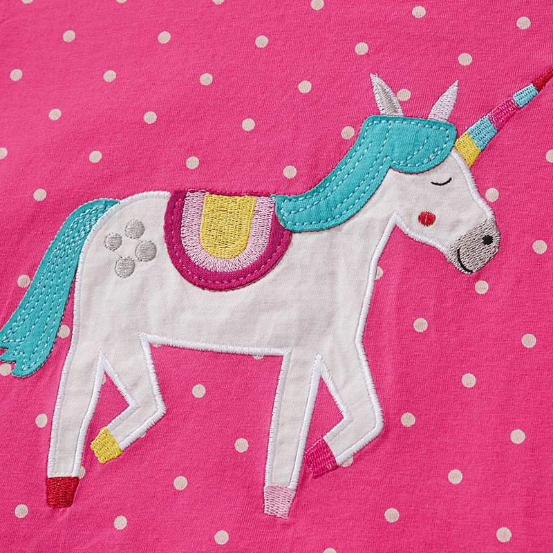 Polka-Dot Unicorn Embroidered Girls' Top photo 5