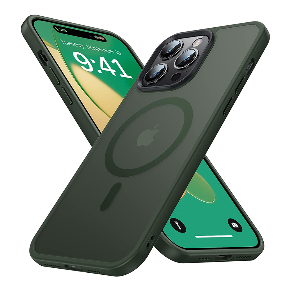 Phone Case Frosted Skin Feeling Inner Airbag Drop-resistant Applicable Iphone15pro Max Magnetic Protective Shell photo 2