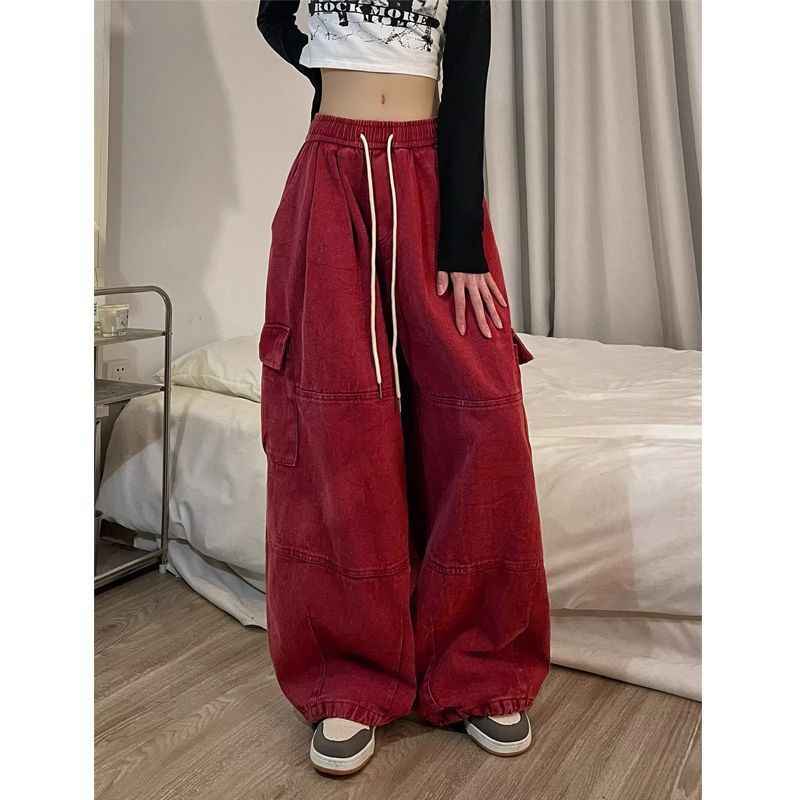 American-style Vintage Multi-pocket Work Pants photo 4