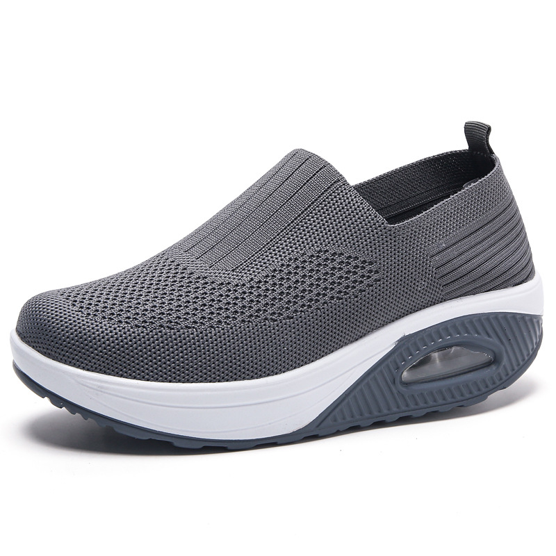 New Women's Leisure Sports Air Cushion Non-slip Flying Woven Women's Shoes photo 6