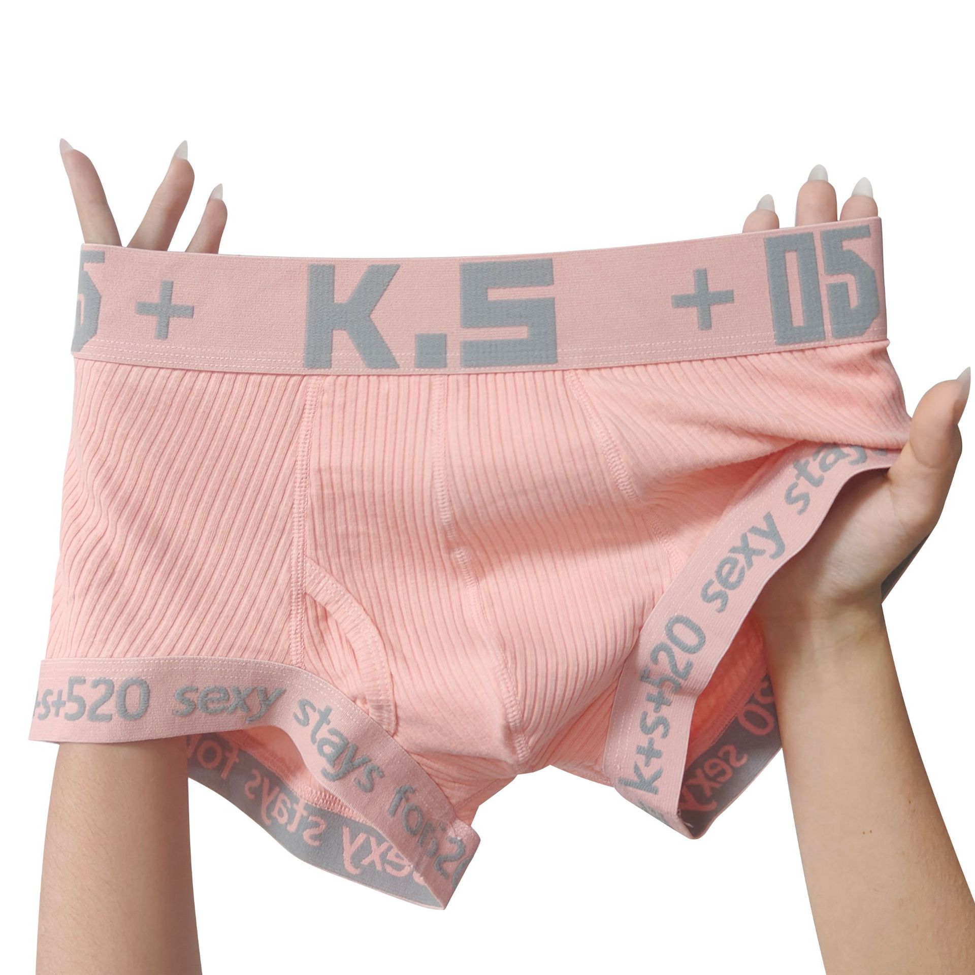 Threaded Cotton Four-corner All-cotton Plus-size Boxer Briefs Shorts photo 4