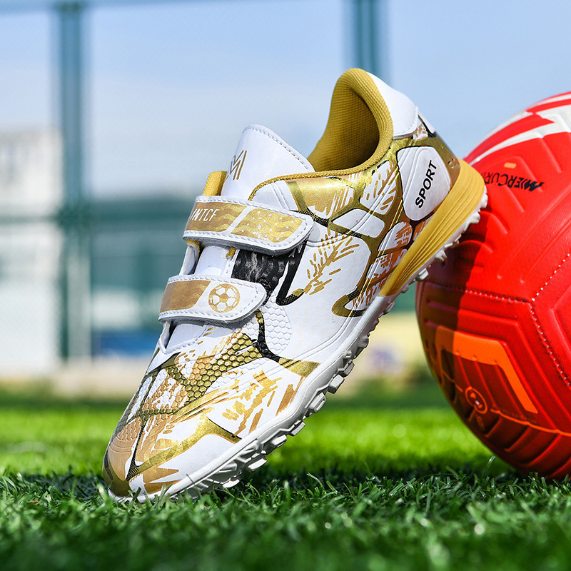 Childrens TF Turf Cleats With Long Studs And Velcro Closure Soccer Shoes photo 7