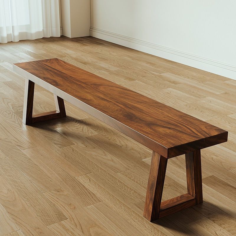 Nordic-style Chinese Solid Wood Bench Minimalist Design photo 5