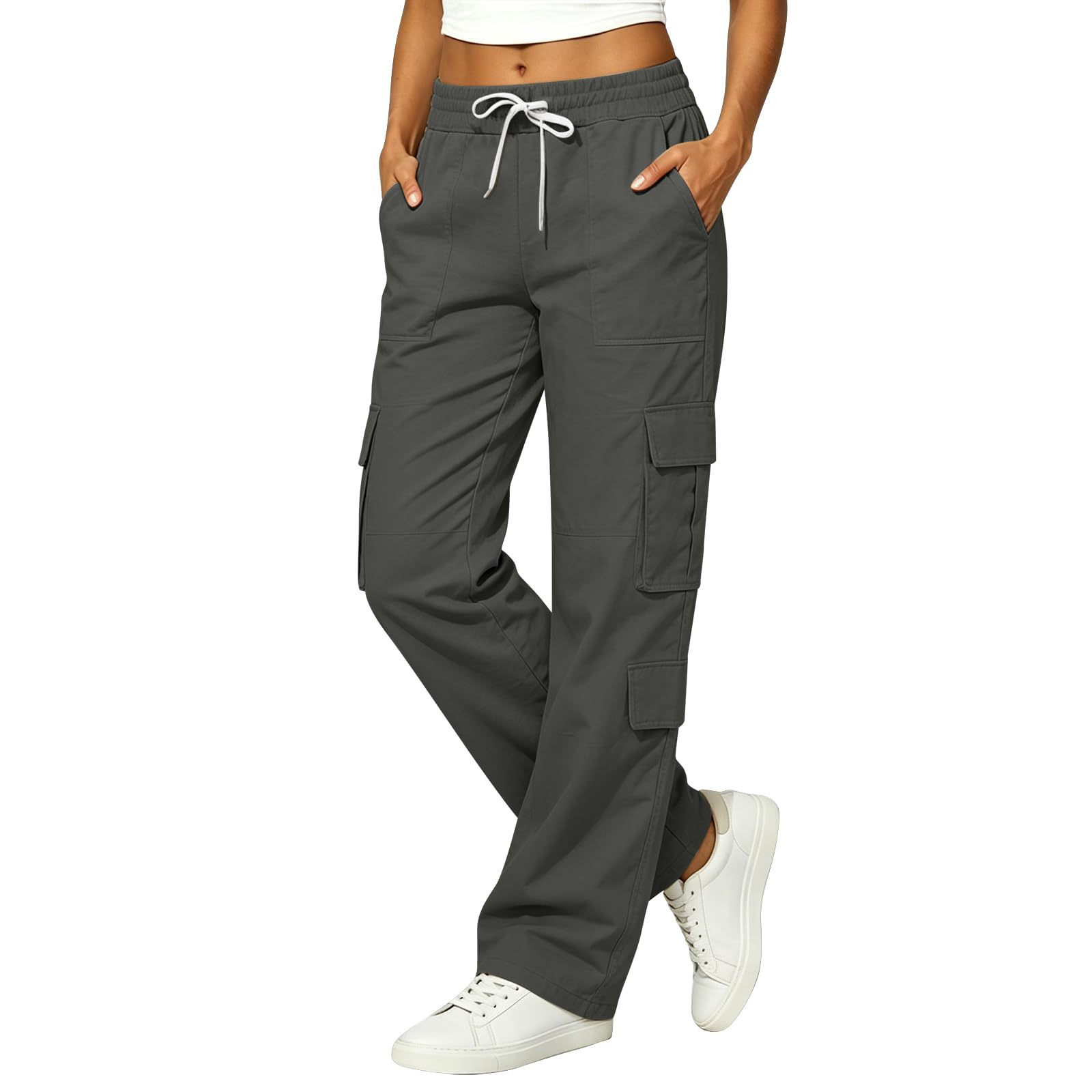 Casual And Versatile Cargo Pants Trendy With Multiple Pockets For Women photo 4