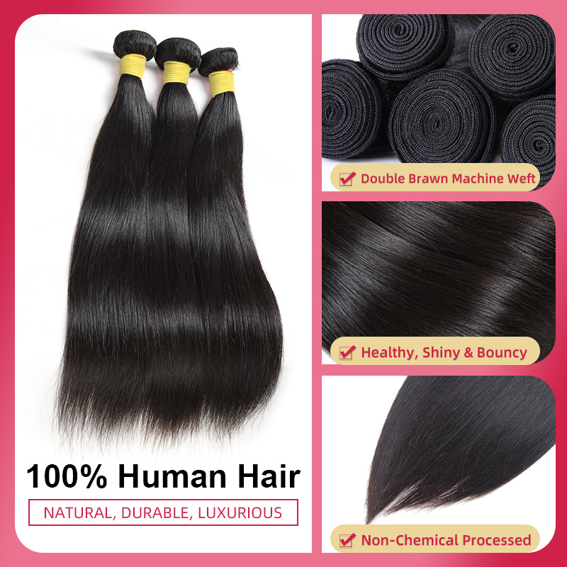 Human Hair Bundles European And American-style Wigs Smooth Hair photo 2