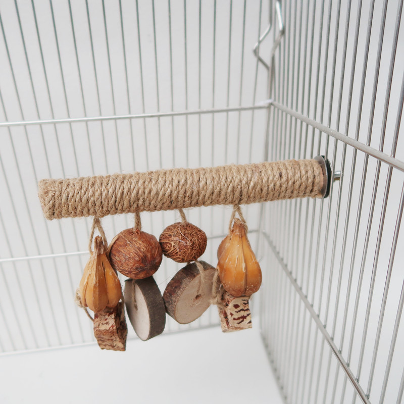 Parrot Supplies Stand Rod Hemp Rope Braided Bird Toy photo 6