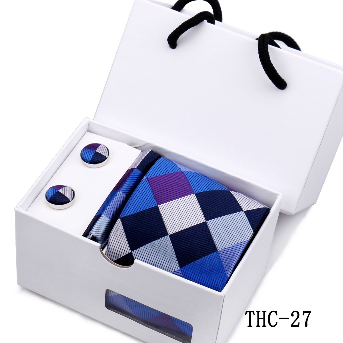 Mens Premium Tie Pocket Square And Cufflink Gift Set photo 2