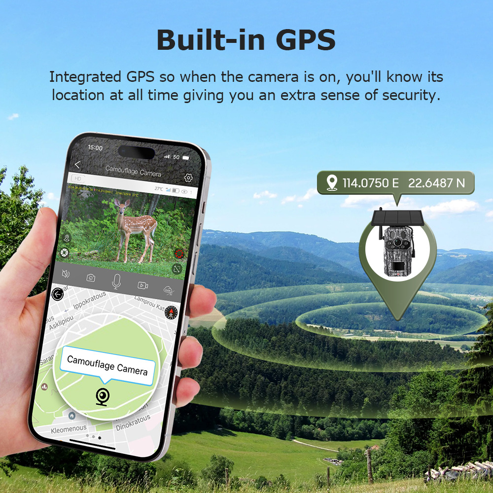4G Hunting Camera Intelligent Positioning Support Temperature Detection photo 6