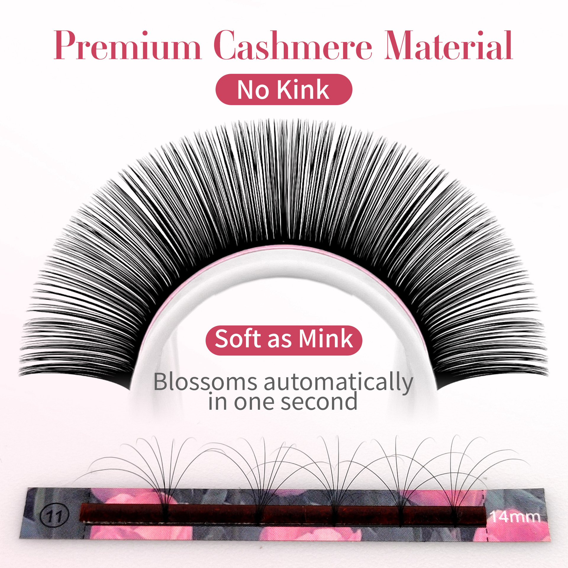 18-25mm Easy Fan Lashes Cashmere Matte Fast Bloom Eyelash photo 4