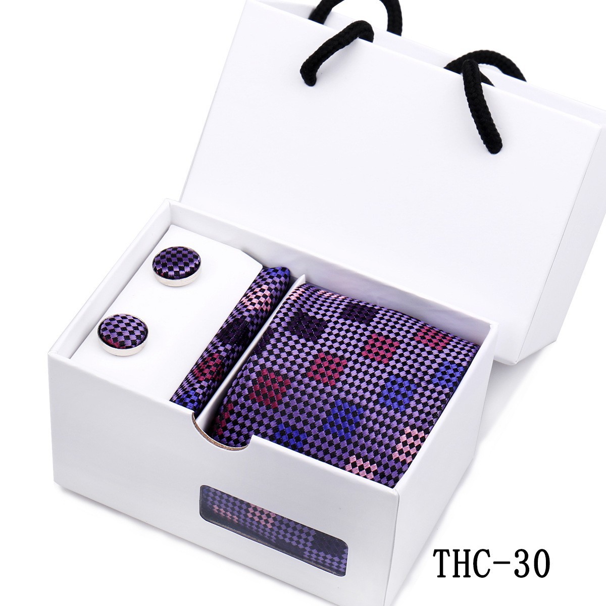 Mens Premium Tie Pocket Square And Cufflink Gift Set photo 5