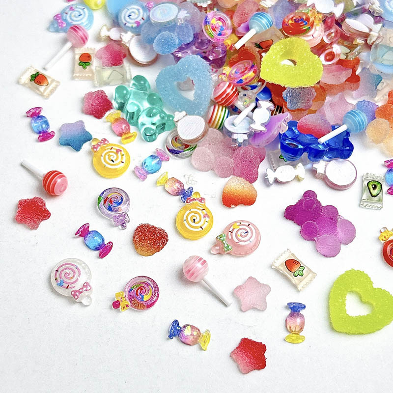 Candy Gummy Bear Lollipop Heart Pentagon Star Nail Art Decorations photo 4