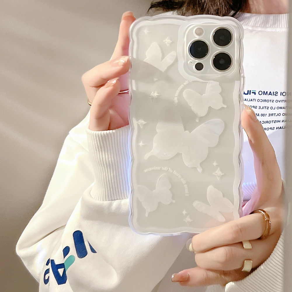 Simple Butterfly Modern Transparent Women's Phone Case photo 3