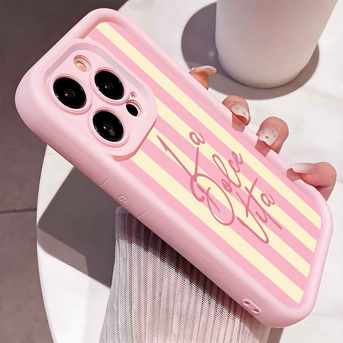 Silicon Carbide Ladder Sky Eye Groove Phone Case photo 2