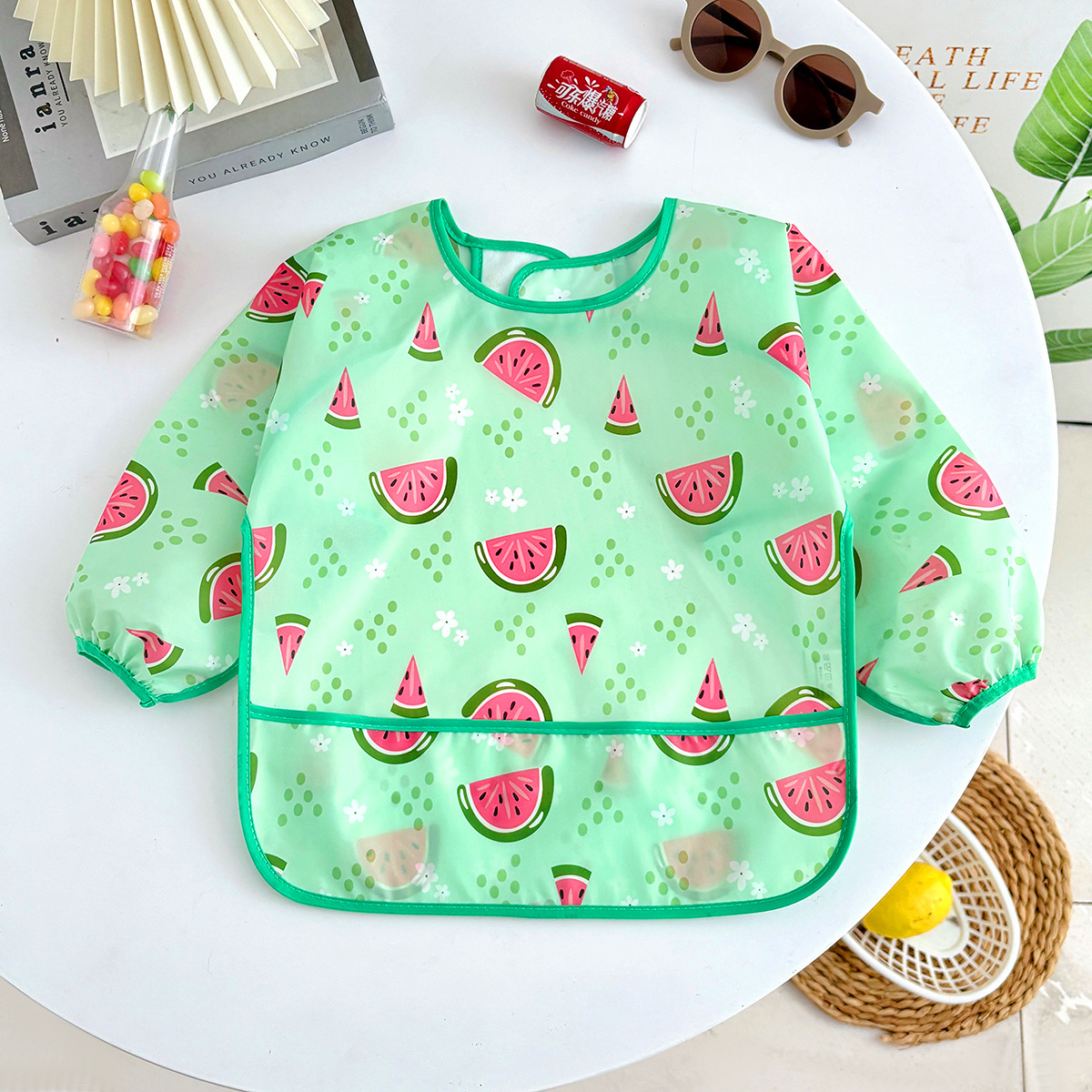 Baby Feeding Bib, Newborn Waterproof Cover Bib photo 8