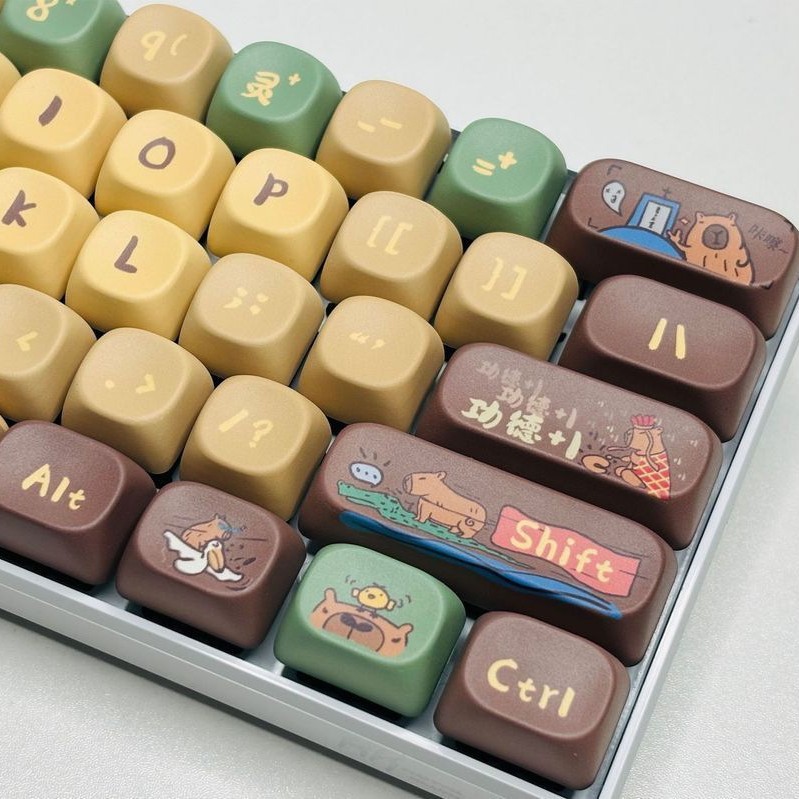 Capabala PBT Girl MOA Height Mechanical Keyboard Keycaps 130 Key Set photo 4