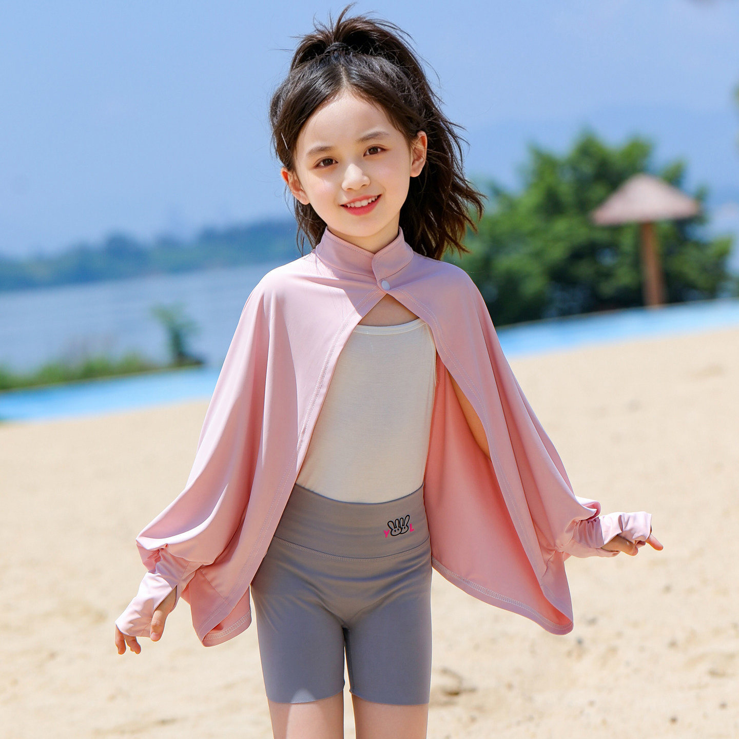 Kids Breathable Sun-Protection Shirt Shawl And Outdoor Sun-Blocking Cape photo 6