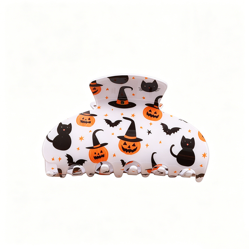 Halloween Pumpkin-print Hair Accessory Hair Clip photo 6