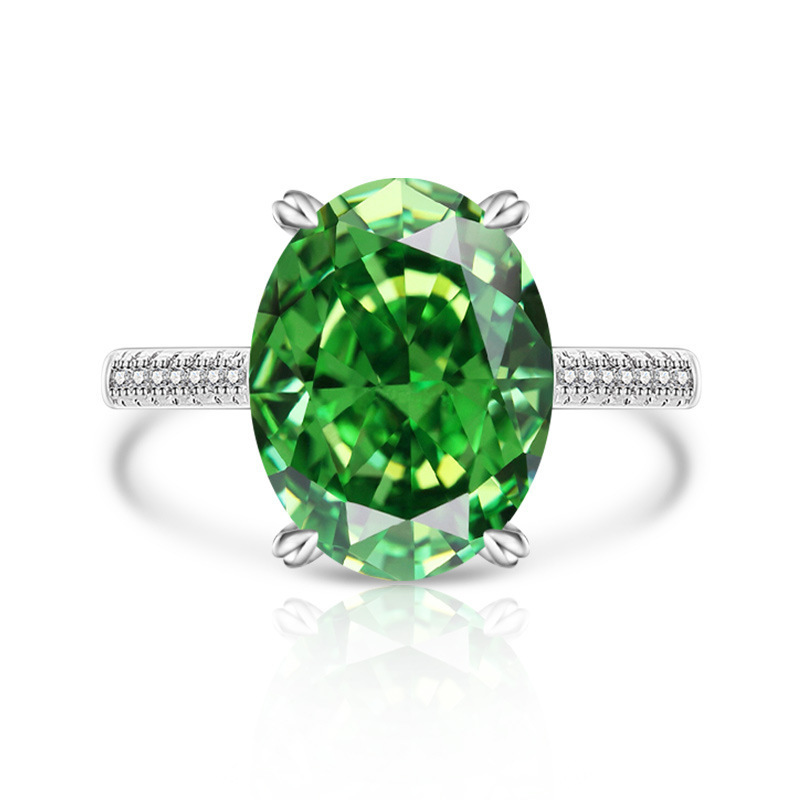 Female Versatile Casual Papalacha High Carbon Diamond Ice Flower Ring photo 6