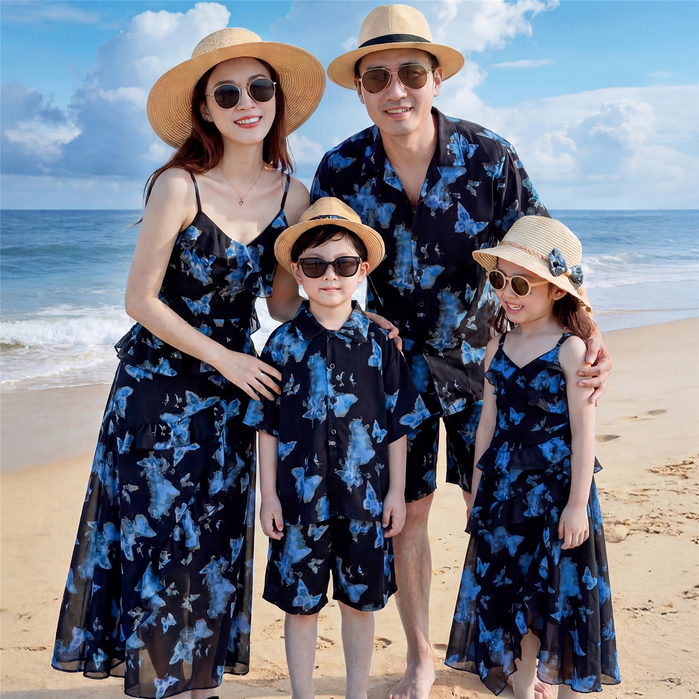 Short-sleeve Mother-daughter Dress Couple Set photo 1