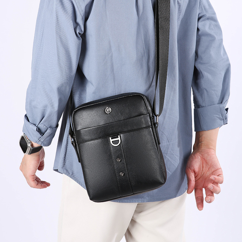 Faux Leather Vertical Casual Business Single-Shoulder Crossbody Bag photo 3