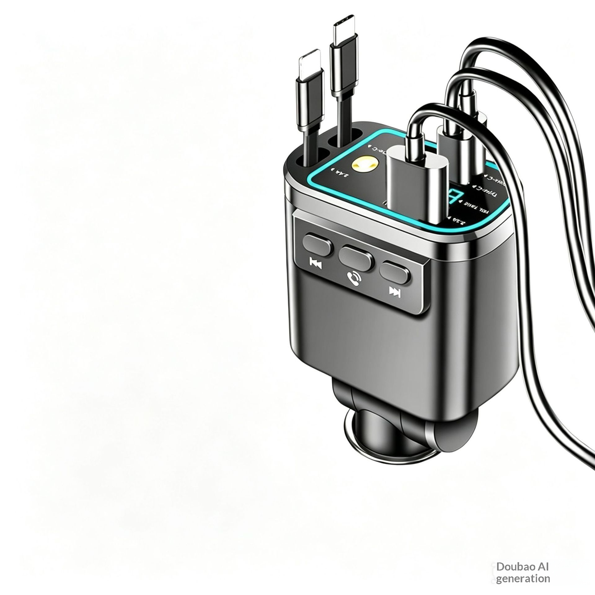 240W Car Bluetooth Fast-Charging Charger With Retractable Cable photo 7