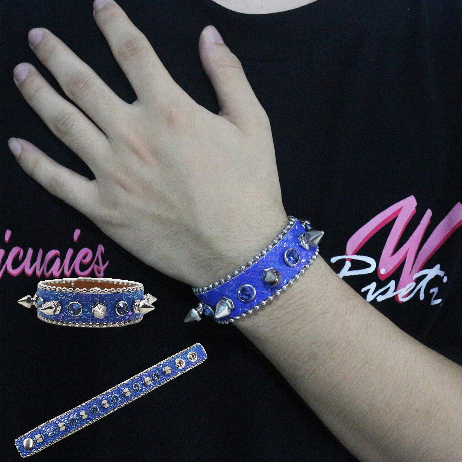 Womens Fashionable Pointed Rivet Bracelet photo 6