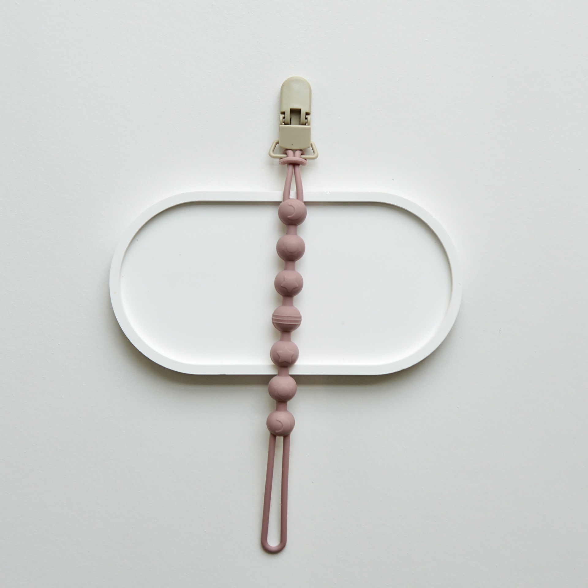 Babys All-in-one Silicone Pore-free Beechwood Pacifier Clip With Anti-loss Chain photo 8