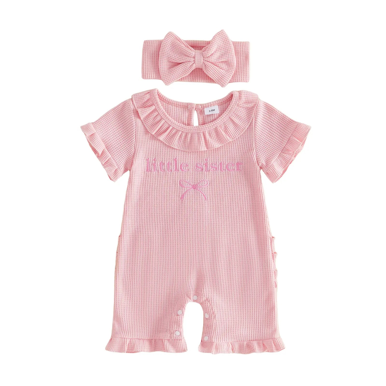 Lotus-patterned Short-sleeve Flared Jumpsuit photo 1