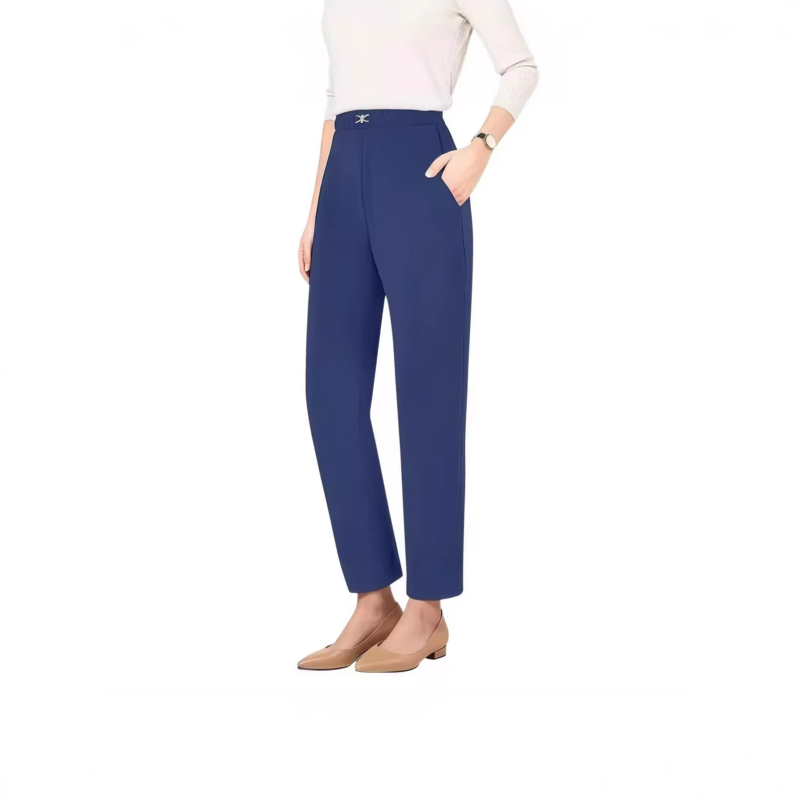 Women's Casual Pants, Elastic-waist, Slim-fit Trousers photo 1